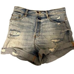 Eunina Olivia Ultra High Rise Mom Jean Denim Shorts